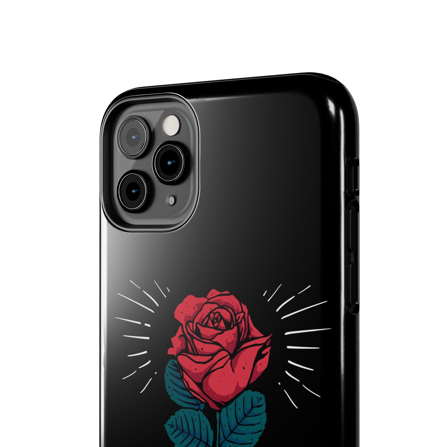 Skeleton Hand Rose Tough Phone Case — Gothic Floral Protective Phone Cover