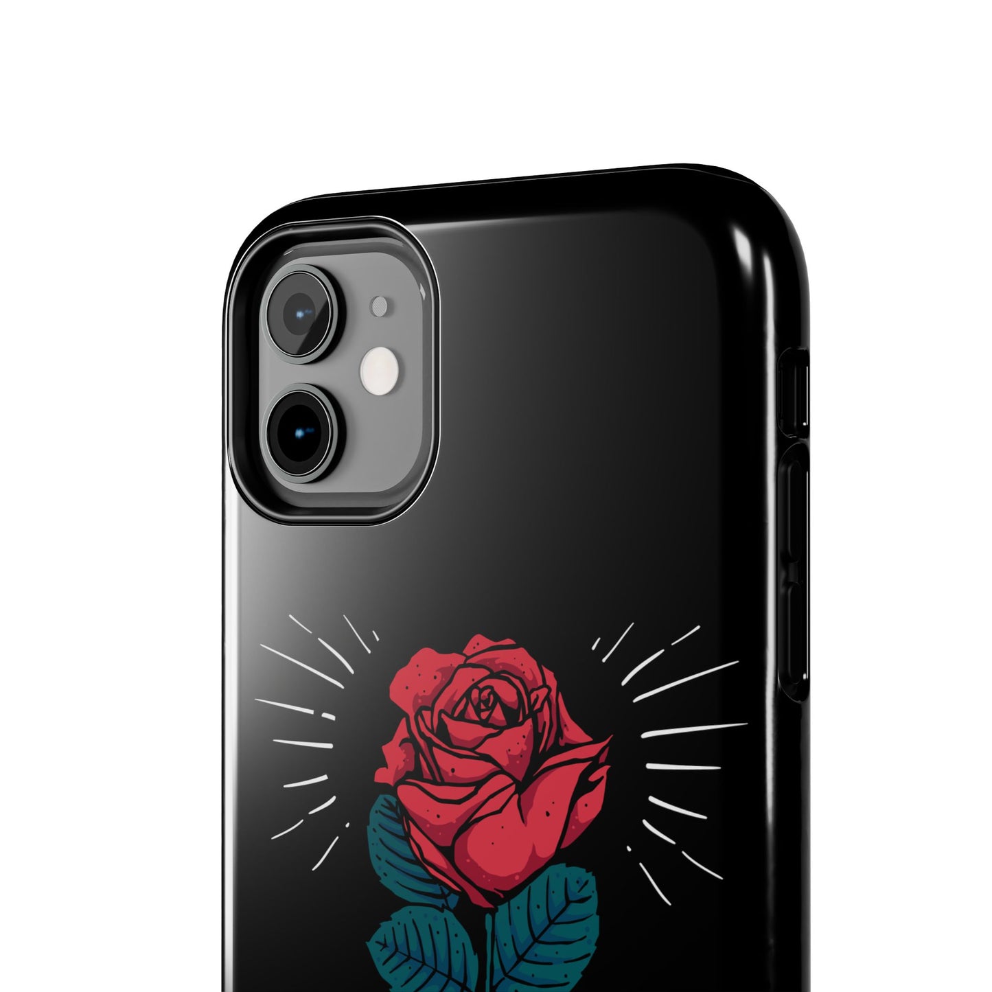 Skeleton Hand Rose Tough Phone Case — Gothic Floral Protective Phone Cover