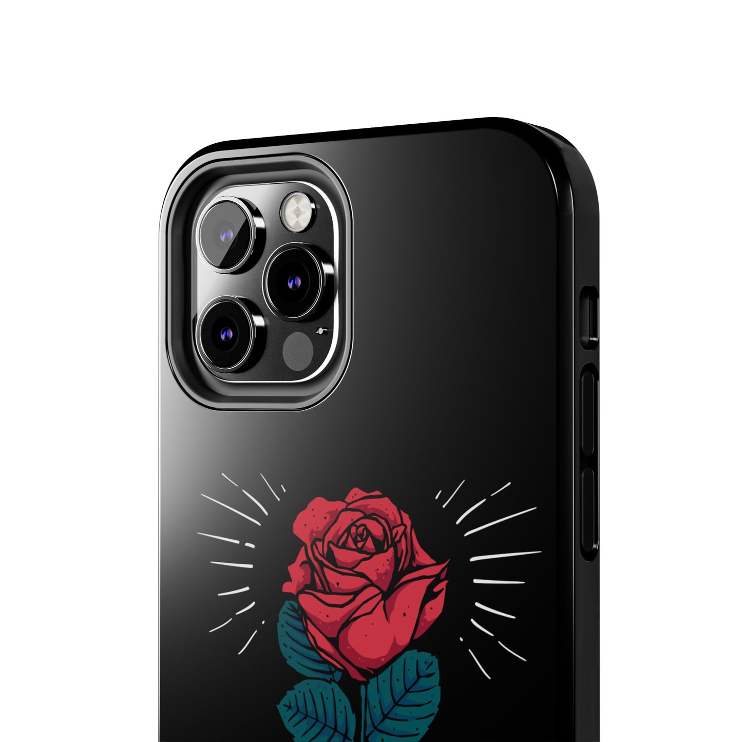 Skeleton Hand Rose Tough Phone Case — Gothic Floral Protective Phone Cover