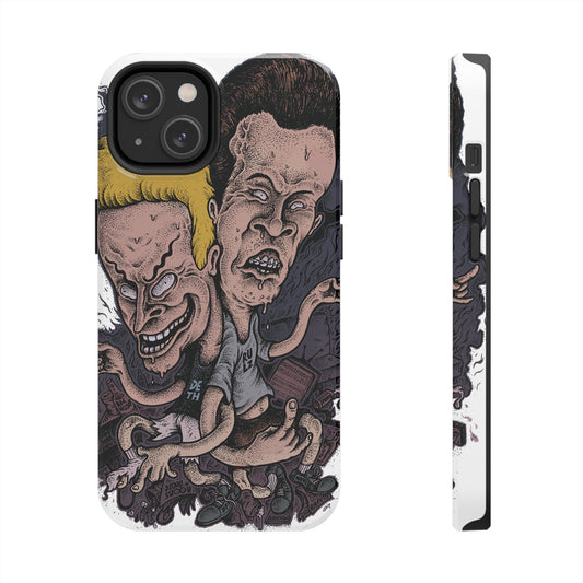 Cartoon Horror Phone Case — Grinning Bevis And Butthead Graphic Case