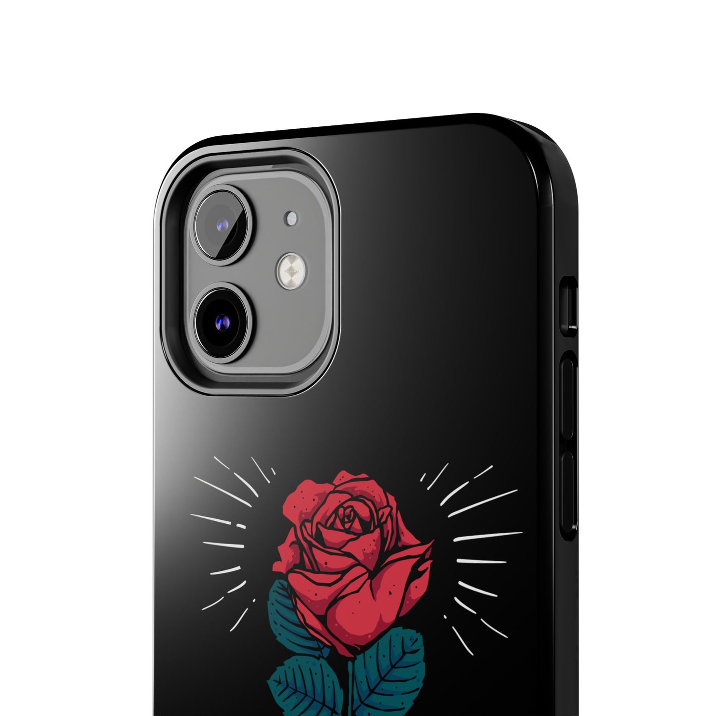 Skeleton Hand Rose Tough Phone Case — Gothic Floral Protective Phone Cover