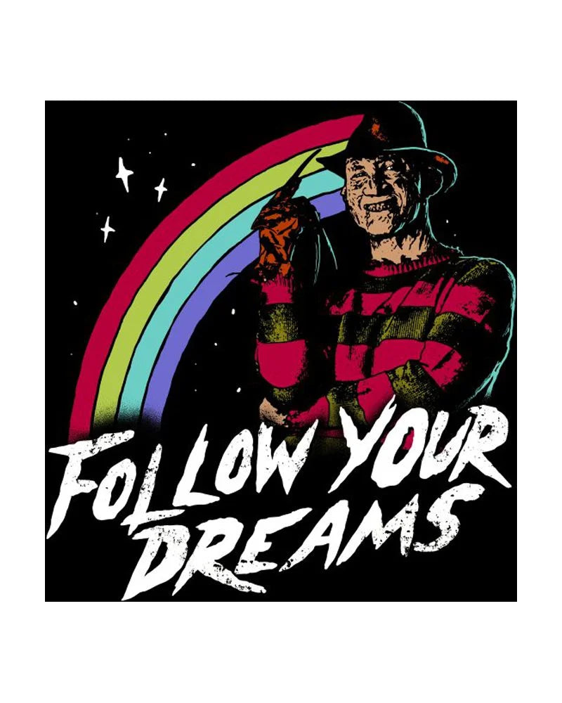 Freddy Krueger Follow Your Dreams Mens Black Graphic Tee-4Xl