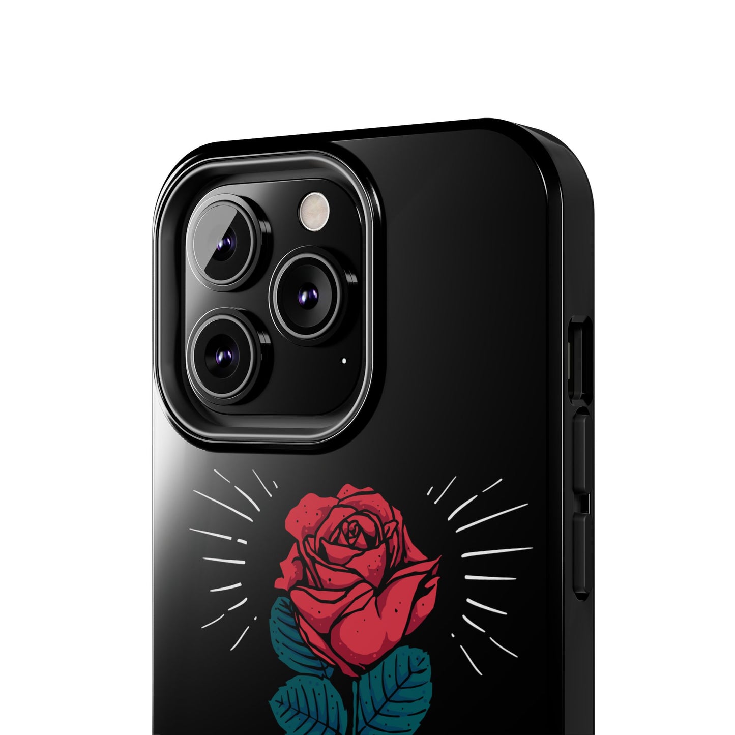 Skeleton Hand Rose Tough Phone Case — Gothic Floral Protective Phone Cover