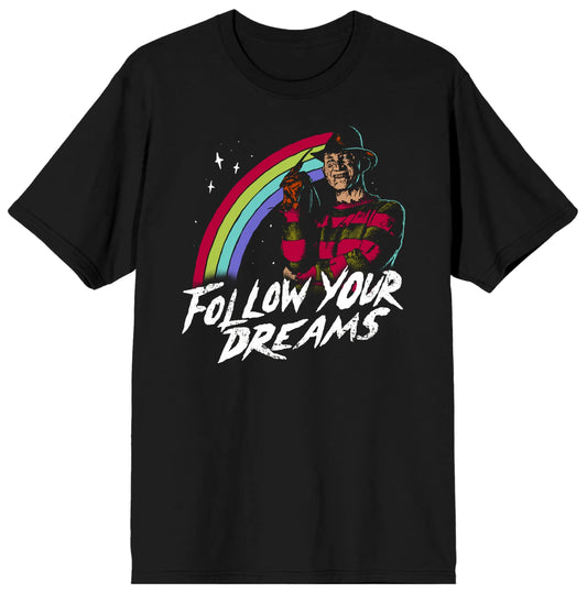 Freddy Krueger Follow Your Dreams Mens Black Graphic Tee-4Xl
